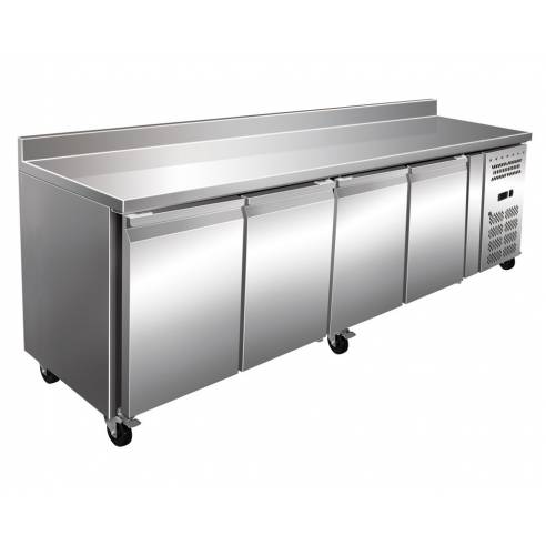 - Mesa Refrigerada Snack Acero Inoxidable 4 Puertas 2230x600x960h mm PEKIN SNACK4200TN