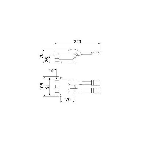 Grifo mezclador agua fria/caliente dos pedales-Z044542915