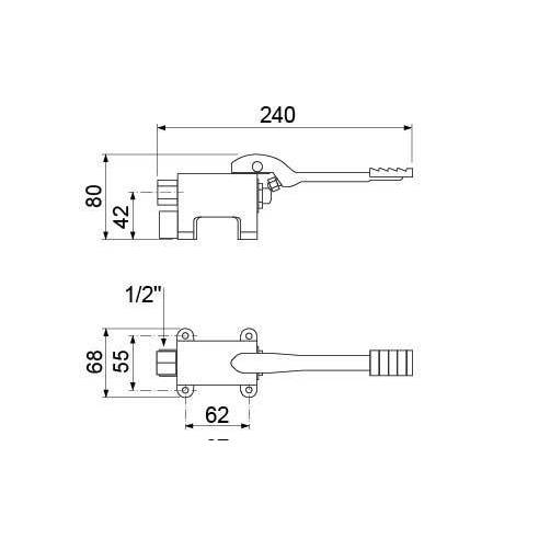 Grifo de agua fría con pedal-Z044542914