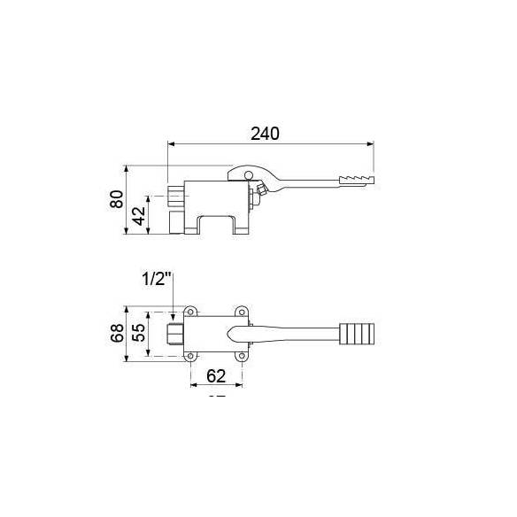 Grifo de agua fría con pedal-Z044542914