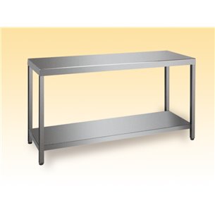 Mesa Inox Central Con Estante Inferior. Varias Medidas 121MI