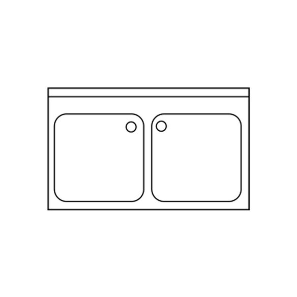 Évier industriel en acier inoxydable avec cadre DISTFORM GAMA 600