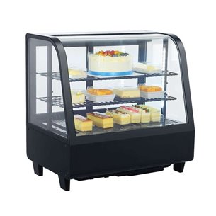 Display refrigerado de 4 lados 100 litros Preto 682 x450 x675h mm Beijing Line XCW-100L-N