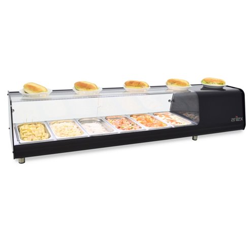 Vitrina refrigerada de tapas ARILEX VISION PLACA LISA capacidad 4-GN1/3 4VTL VISION