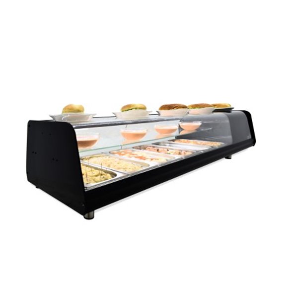 Vitrina refrigerada de tapas ARILEX PLACA LISA doble piso  capacidad 6 bandejas GN1/3 6VTL VISION DOBLE