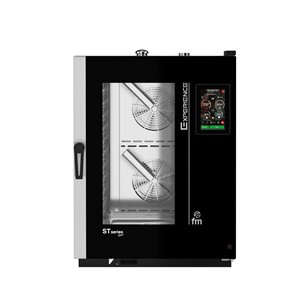 Horno de gastronomía con pantalla táctil de 9” y eléctrico con capacidad para 11 bandejas GN 1/1.
Ref. 710847 FM STG 111 V9