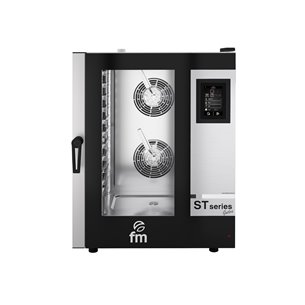 Horno de gastronomía con pantalla táctil de 7” y eléctrico con capacidad para 11 bandejas GN 2/1.
Ref. 710570 FM STG 112 V7