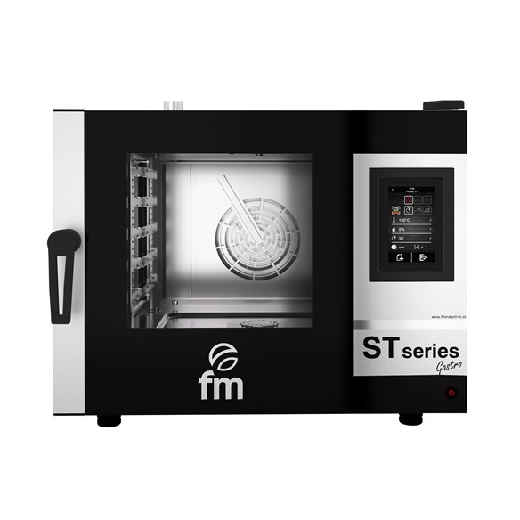 Horno de carro de gastronomía con capacidad para 5 bandejas GN 1/1 y control manual.
Ref.710778 FM STG 51 M