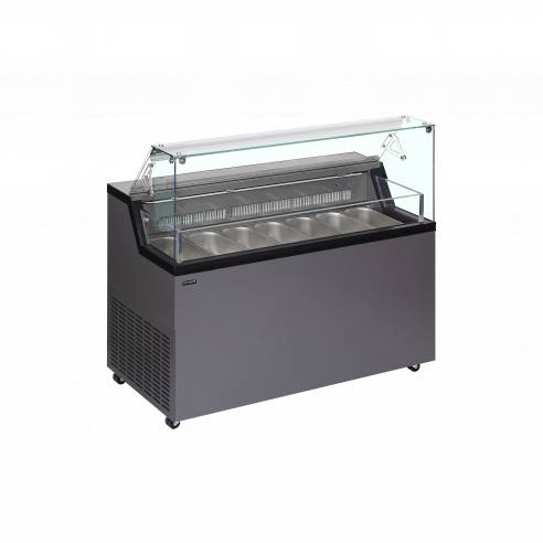 Vitrina expositora para helados con display TEFCOLD MIRABELLA 7