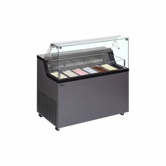 Vitrina expositora para helados con display TEFCOLD MIRABELLA 6