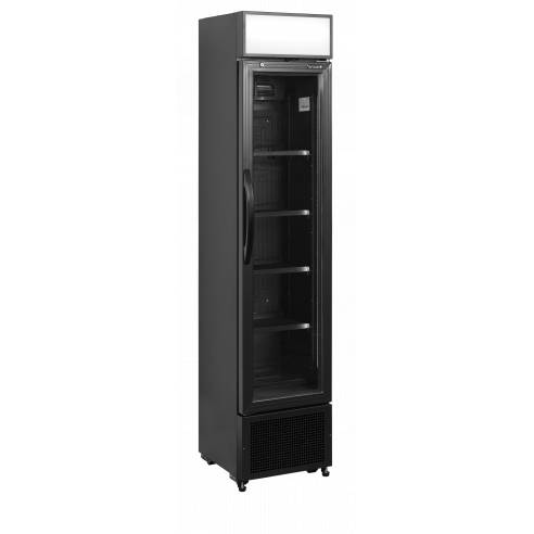 Tefcold- Armario expositor refrigerado Estrecho TEFCOLD FSC175H BLACK