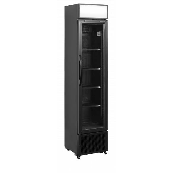 Tefcold- Armario expositor refrigerado Estrecho TEFCOLD FSC175H BLACK