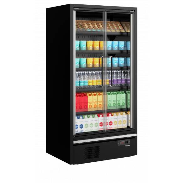 Refrigerador mural de supermercado TEFCOLD Galaxy+ GP10FGD Black