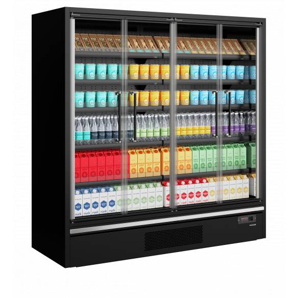 Refrigerador mural de supermercado TEFCOLD Galaxy+ GP20FGD Black