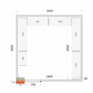 Tefcold- Cámara frigorífica TEFCOLD CRPF3030