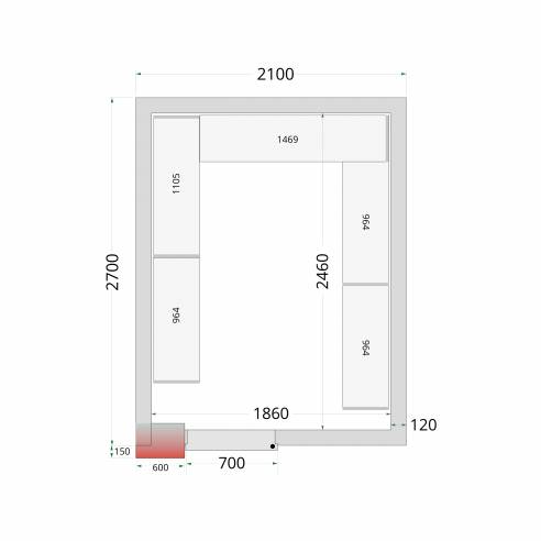 Cámara de congelación TEFCOLD CRNF2127