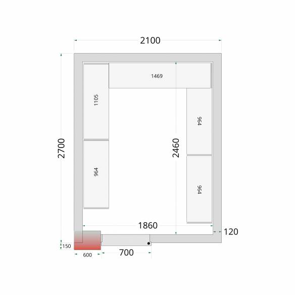 Cámara de congelación TEFCOLD CRNF2127