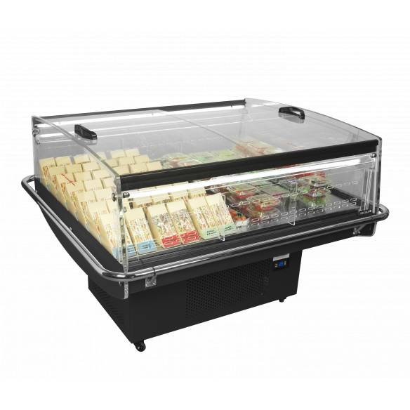 Refrigerador para la venta por impulso color negro TEFCOLD PDC126 VS SL LED