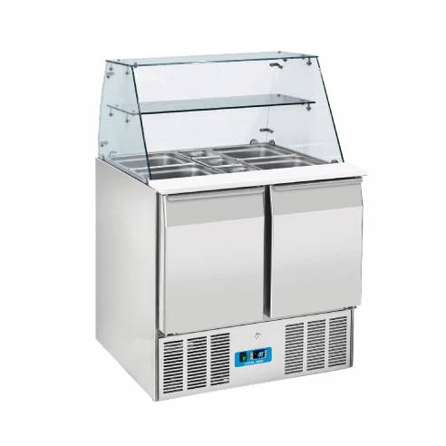 Bajomostrador refrigerado preparación de ensaladas de 2 puertas CRQ 90A-Z0157IRW0025