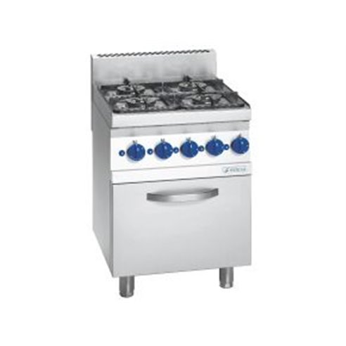 Cocina a gas 4 fuegos con horno eléctrico Snack 650 SCGHE-60 E EDENOX-Z00919005589