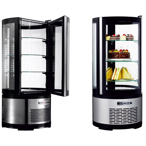 Expositor Refrigerado 4 Caras 100 litros Negro de 682 x450 x675h mm Línea Pekín XCW-100L-N

