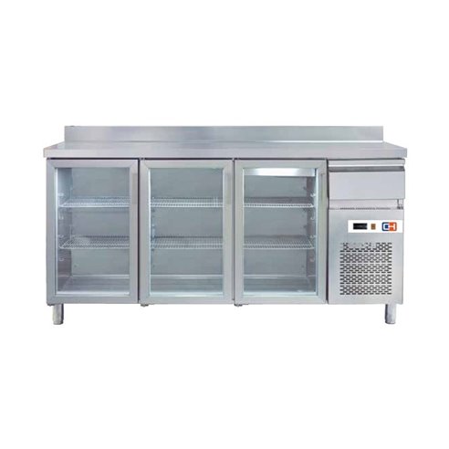 Frente Mostrador Refrigerado con Puertas de Vidrio 4 puertas de 2542 x600 x1045h mm CORDOBA FMCH-250V-Z070FMCH-250V