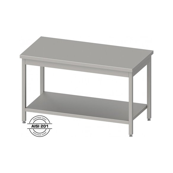 Mesa ecónomica de Acero Inoxidable Central con estante fondo 70-Z039ST950107