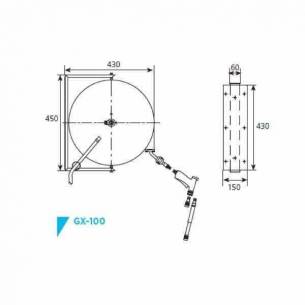 Edenox- Grifo extensible pared con pistola Edenox GX-100 (longitud manguera 10000 mm)