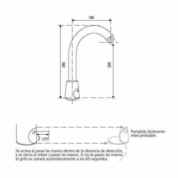 Grifo electrónico automático con sensor Edenox CEL-18 -Z0091315143