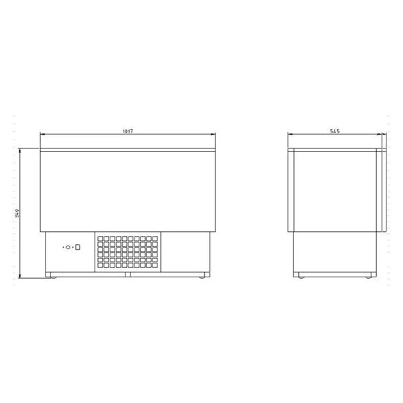 Botellero refrigerado para Bar Lacado Blanco 1 Metro BB100-Z039BB100