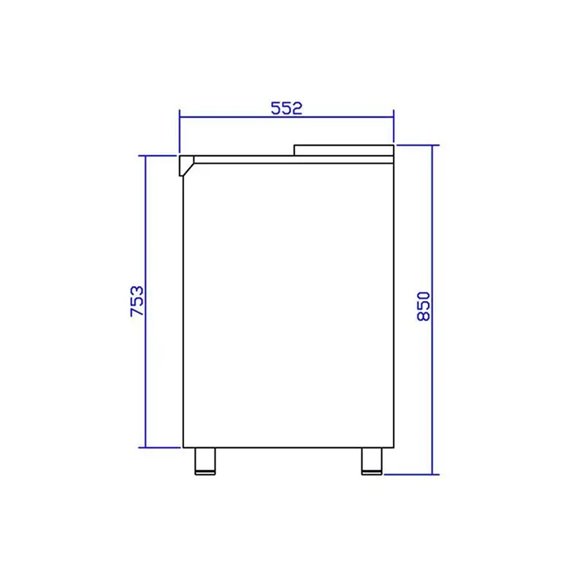 Botellero refrigerado para Bar Acero Inoxidable 1 Metros BSS100-Z039BSS100