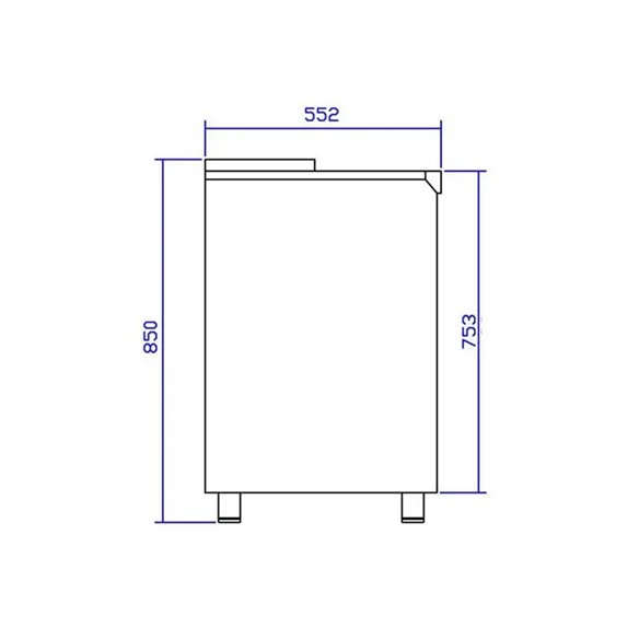 Botellero refrigerado para Bar Acero Inoxidable 1,5 Metros BSS150-Z039BSS150