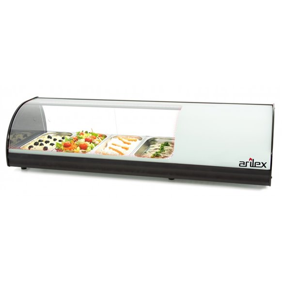 Vitrina refrigerada de tapas ARILEX 4 bandejas GN1/3 color blanco 4VTG-BL