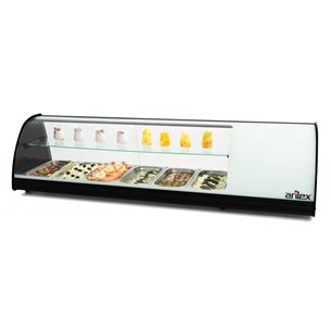 Vitrina refrigerada de tapas ARILEX 6 bandejas doble piso  GN1/3 color blanco 6VTG-BL DOBLE