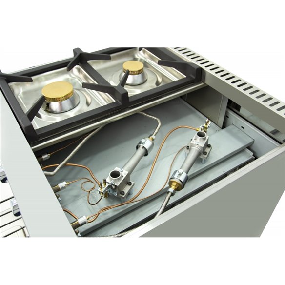 Cocina a gas 4 fuegos con piloto de 2x7,5 +2x5,5 kW 80CG70 EASY 700-Z08580CG70