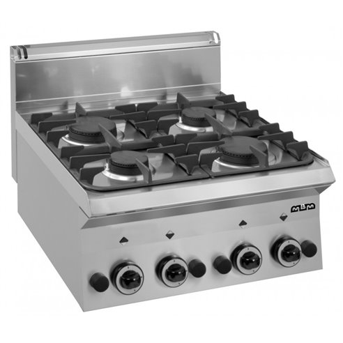 Cocina a gas 4 fuegos Sobremesa a gas G4S65 SMART 650