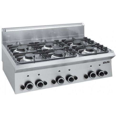 Cocina a gas 6 fuegos Sobremesa a gas G6S65 SMART 650