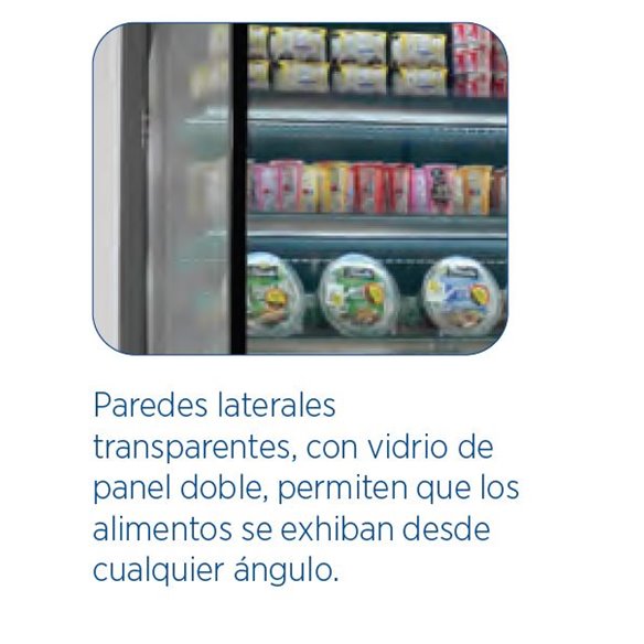 Edenox- VitrinaExpositora Mural refrigerada Con Puertas 1,3 m EDENOX ECOCRISTAL-1377