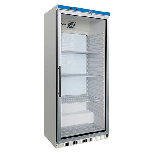 Armario Refrigerado en Acero Inoxidable 1 Puerta de Cristal 4 Estantes 600 Litros 780x600x1865 Mm APS-651-I-C Edenox