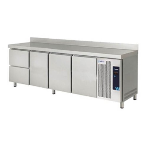 Mesa Refrigerada Serie 600 con 2 Cajones 3 Puertas Opacas 530 litros MPS-250 HC HDDD Edenox