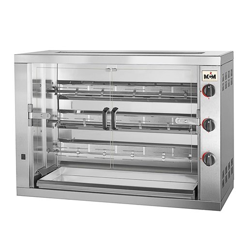 Asador de Pollos Vertical Eléctrico 3 Espadas 18 Pollos 1098x480x820h mm 3EE/3EEN MCM