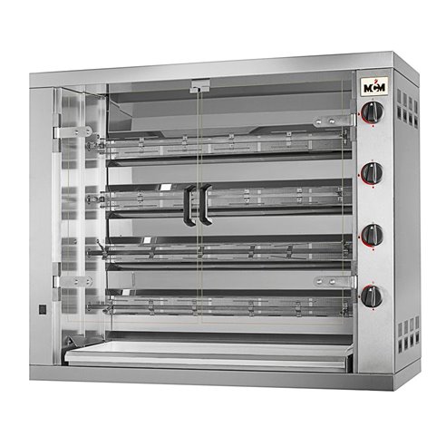 Asador de Pollos Vertical Eléctrico 4 Espadas 24 Pollos 1098x480x1000h mm 4EE/4EEN MCM