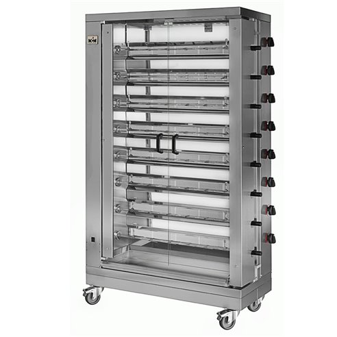 Asador de Pollos Vertical Eléctrico 8 Espadas 48 Pollos 1098x480x1720h mm 8EE/8EEN MCM