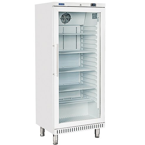 Armario Expositor Refrigerado Blanco Especial Pastelería  400 Litros 1 Puerta de Cristal 740x680x1800h mm BYGX46 Eurofred