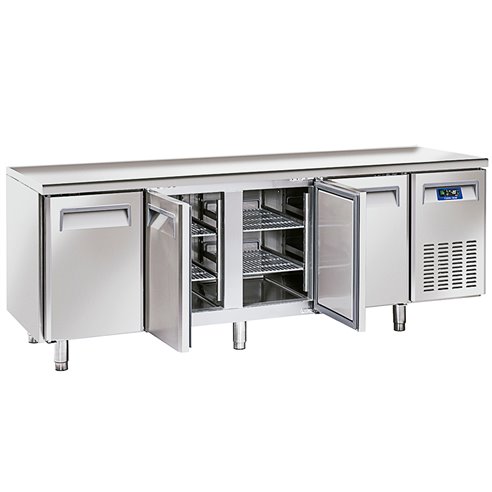 Mesa Refrigerada Snack Sin Peto Serie SR 4 Puertas Opacas 8 Estantes 485 Litros SR 4100 Eurofred