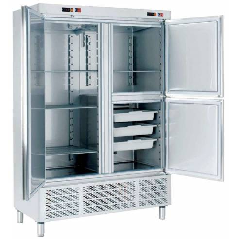 Clima Hosteleria- Armario Snack Refrigerado con Departamento de Pescado Fondo 726 de 1388 x726 x2067h mm CORDOBA ARCH-1203-DP