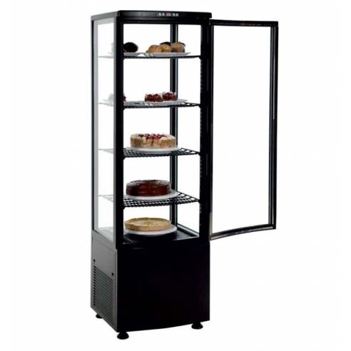 Expositor Refrigerado 4 Caras 238 litros Negro de 515x485x1715h mm Línea Pekín XC238L-N