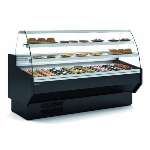 Vitrina Refrigerada Cristal Curvo pastelería  Fondo 900  dim.1055x940x1235h mm Línea Córdoba VEPD-9-10-C