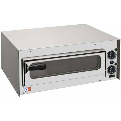 Horno Eléctrico de Pizza Compacto 1 pizza diámetro 35 cm AVEIRO FP20PV con puerta de cristal