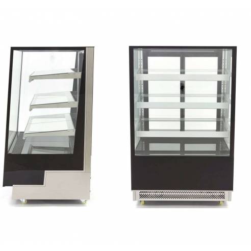 Clima Hosteleria- Vitrina Refrigerada Ventilada Total Cristal Recto con 3 estantes de cristal 1200X810X1454h mm Línea Pekín X...